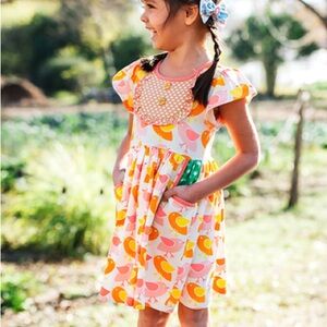 Wild Flowers Best Day Ever Bird Print Girls Dress